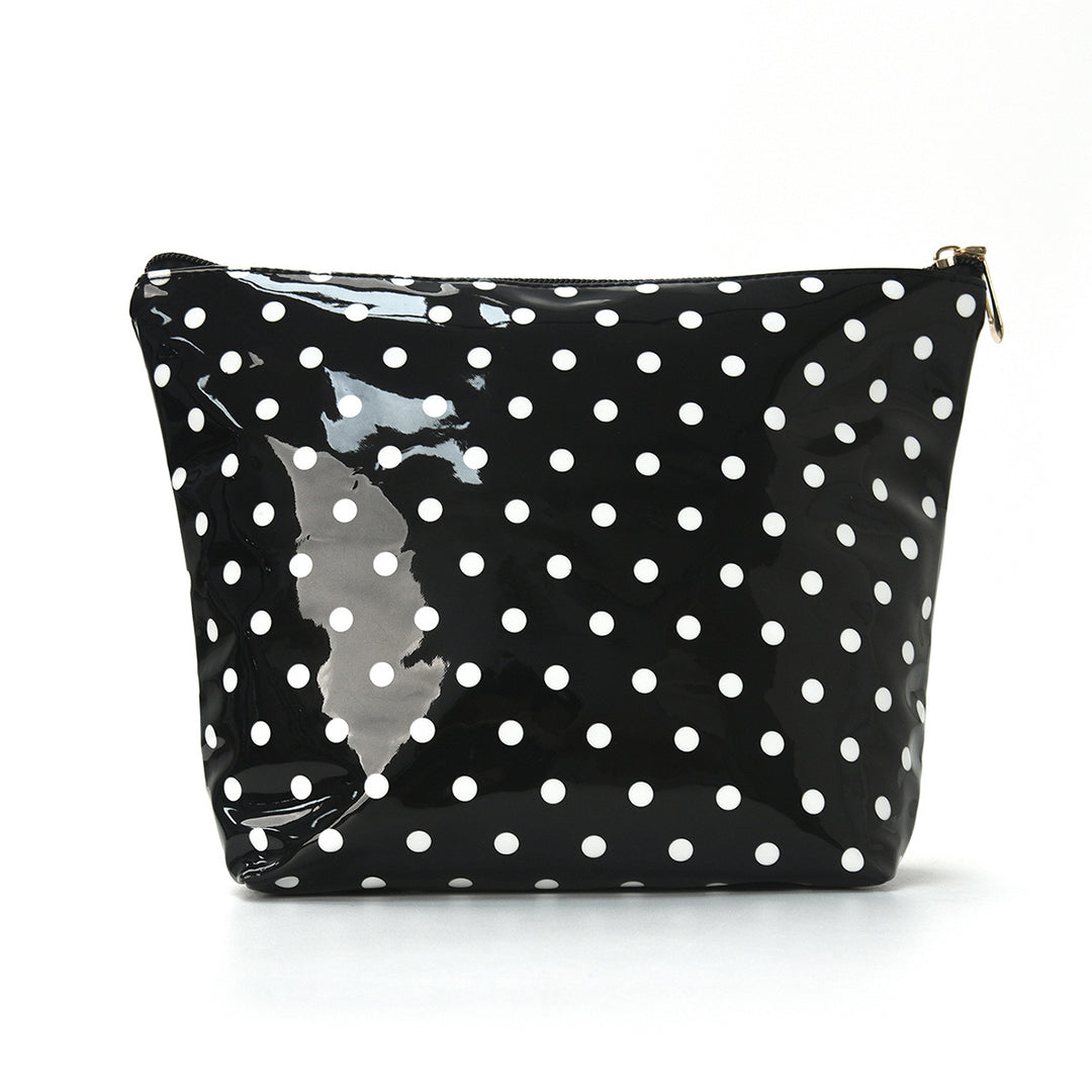Water-repellent cosmetic bag with polka dot design Bowlift