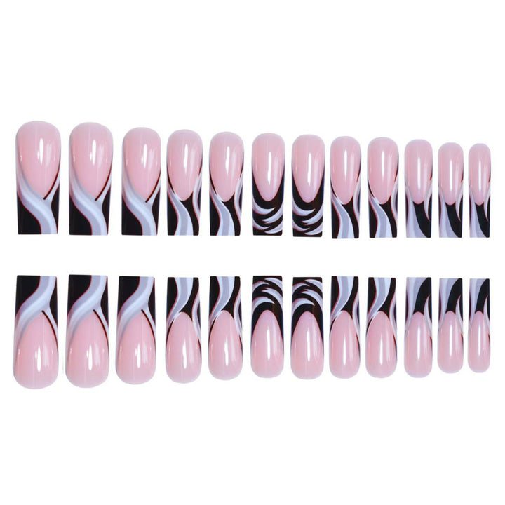 Artistic Marbled Acrylic Nail Enhancements Bowlift