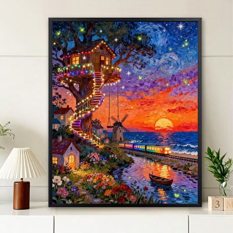 Vibrant Scenic Sunset Wall Art Bowlift