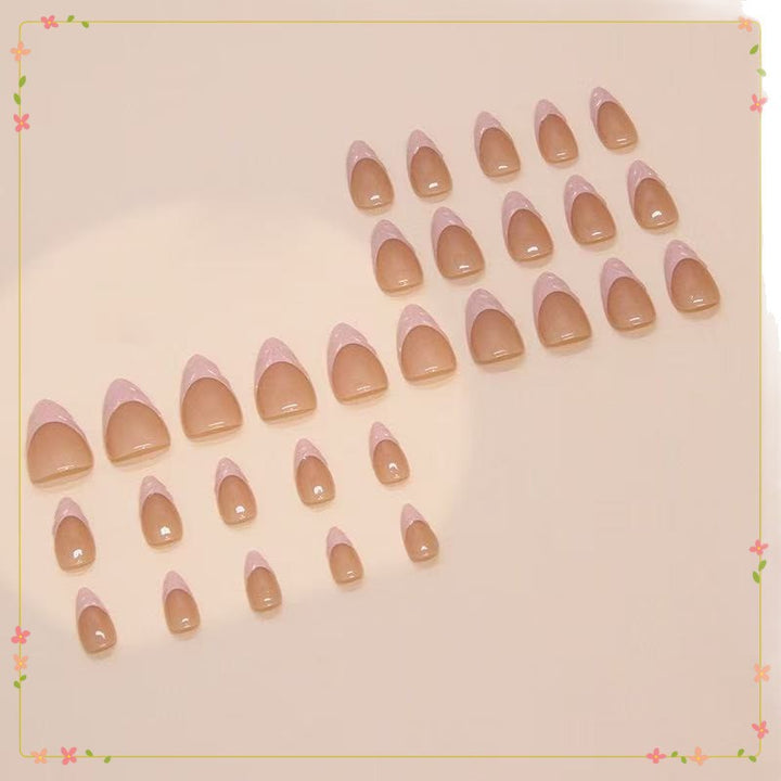 Elegant Nail Tips with French Design Bowlift