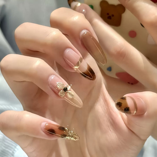 Elegant Decorative Press-On Nail Set Bowlift