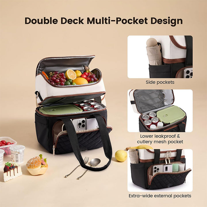 Insulated Multi-Compartment Lunch Carrier Bowlift
