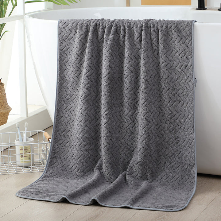 Ultra-Soft Microfiber Jacquard Bath Towel Bowlift