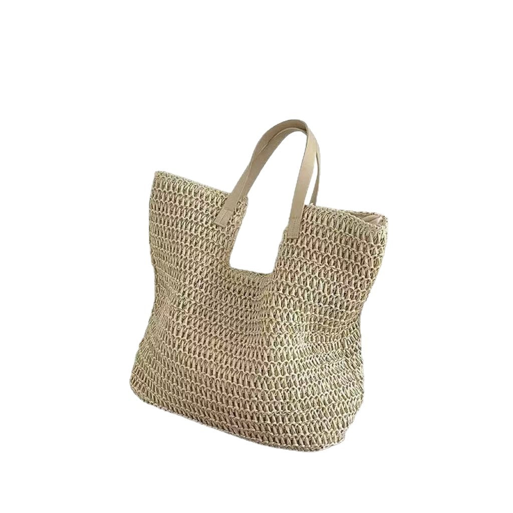 Summery Tote Bag Made of Woven Material Bowlift