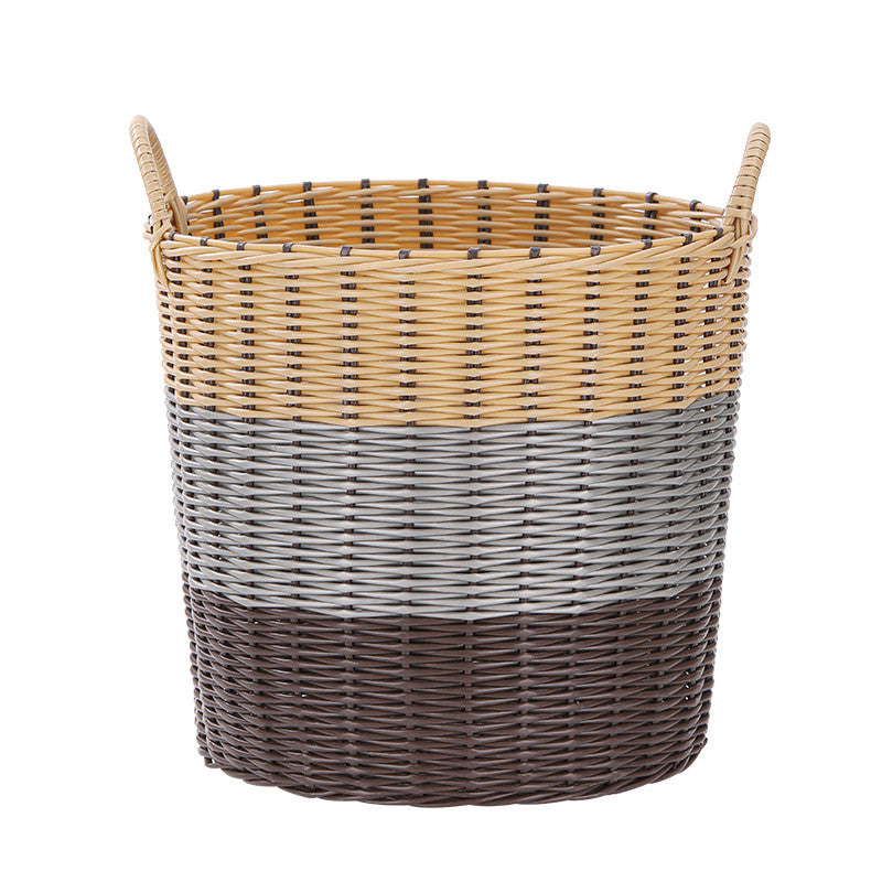 Women's Woven Storage Basket with Practical Handles Bowlift