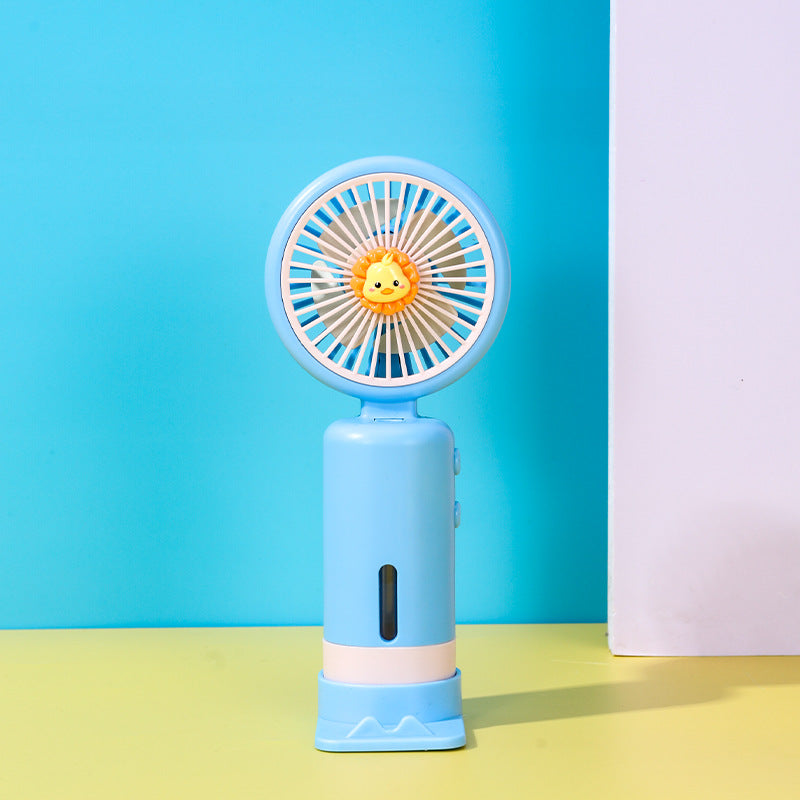 Women's Portable Mini Hand Fan with Cute Animal Design Bowlift