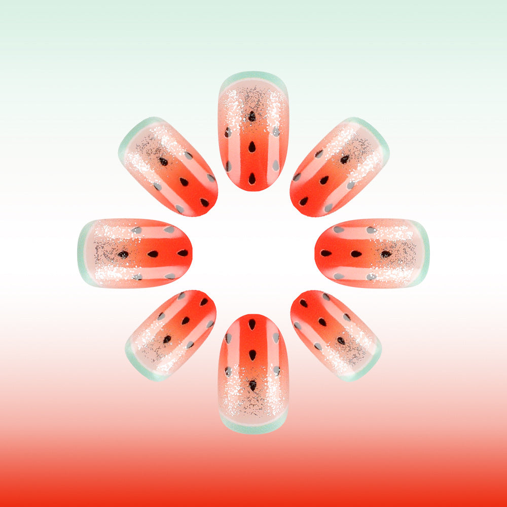 Fun Watermelon-Themed Nail Art Bowlift