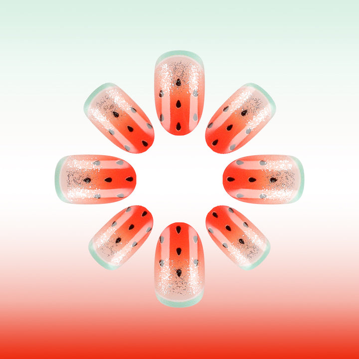 Fun Watermelon-Themed Nail Art Bowlift