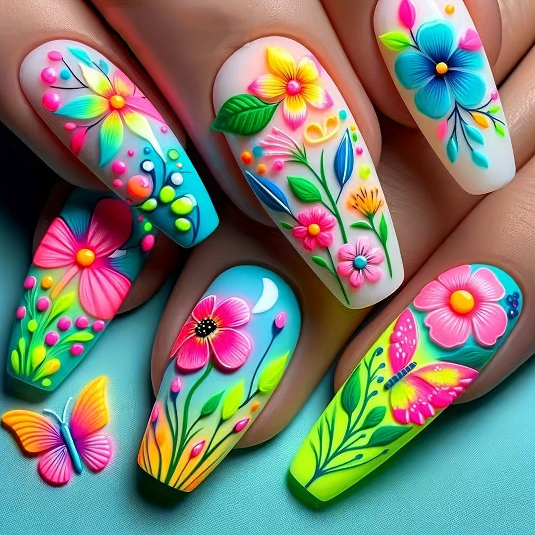 Creative Flower Nail Design Bowlift