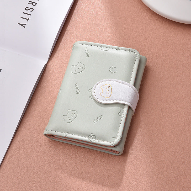 Cute Cat-Themed Card Wallet Bowlift