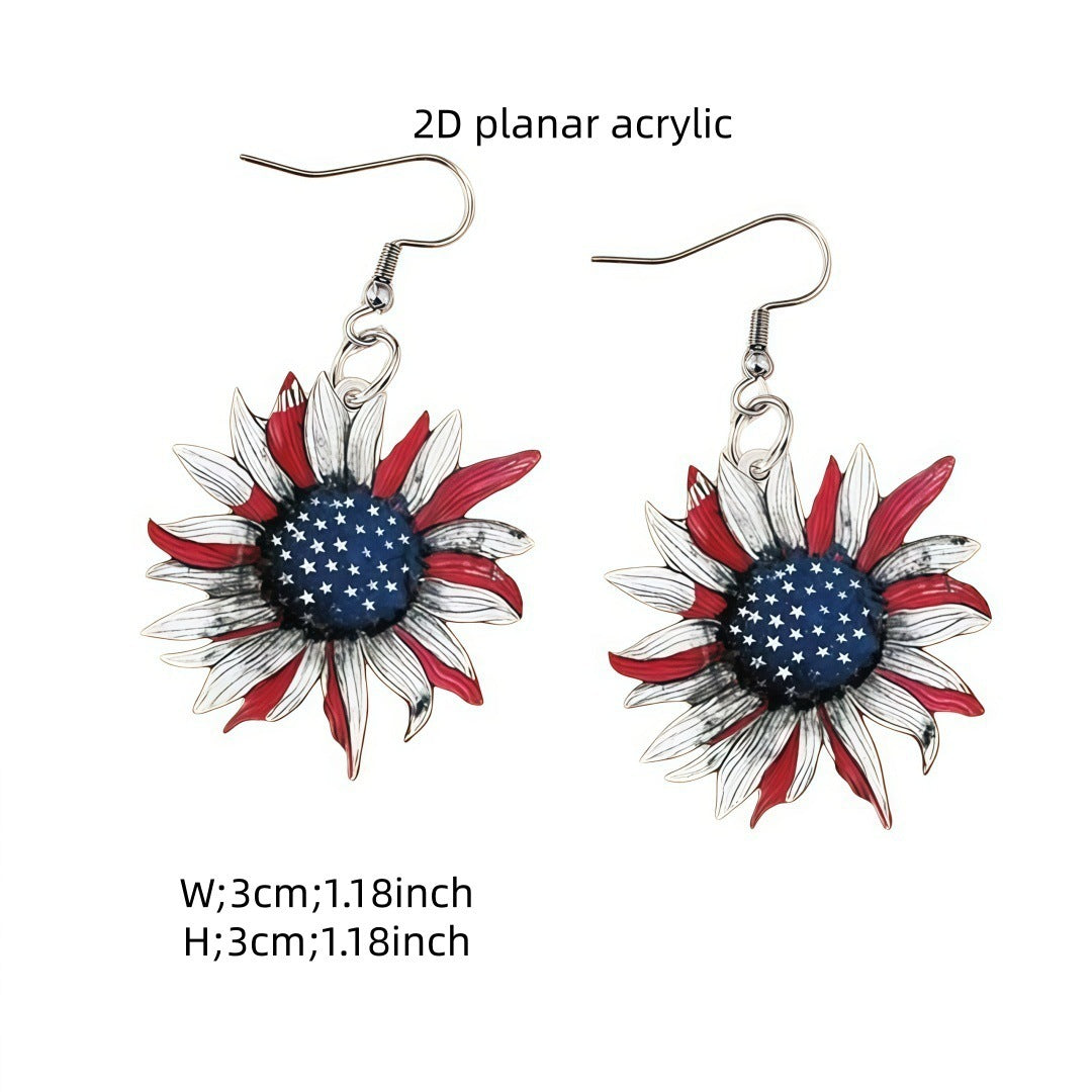 Women's flat acrylic earrings eagle silhouette with fishhook clasp and lightweight comfort Bowlift