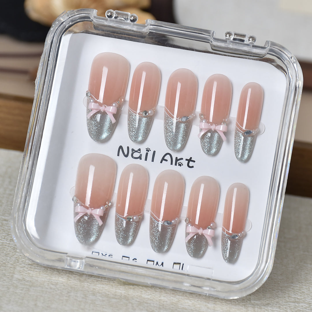 Premium Glamorous Press-On Nail Extensions Bowlift