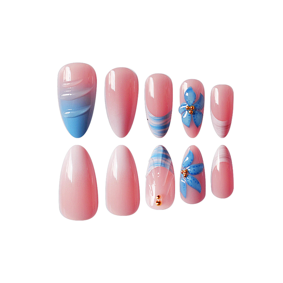 Artistic Butterfly-Inspired Press-On Nail Set Bowlift