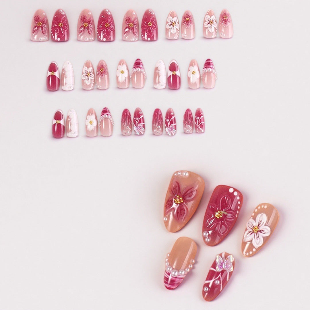 Professional Press-On Nail Set with Trendy Designs Bowlift