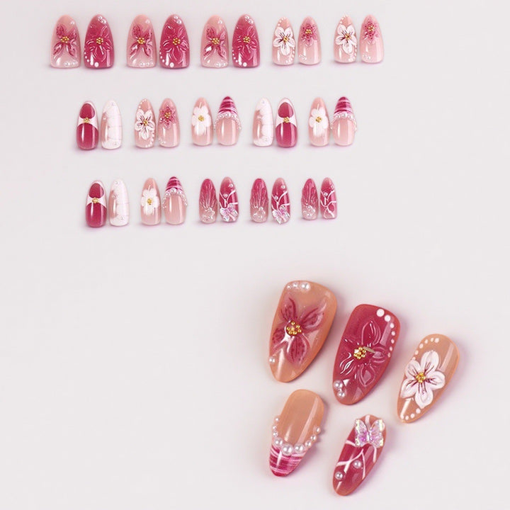 Professional Press-On Nail Set with Trendy Designs Bowlift