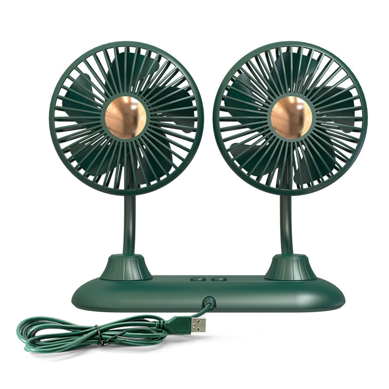 Portable Dual Adjustable USB Desk Fan Bowlift