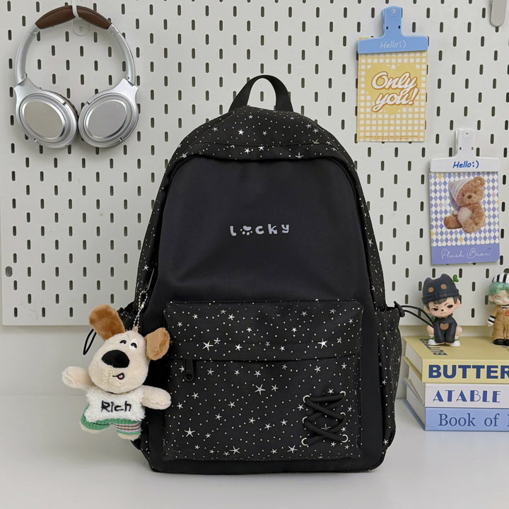 Star-Patterned Casual Backpack