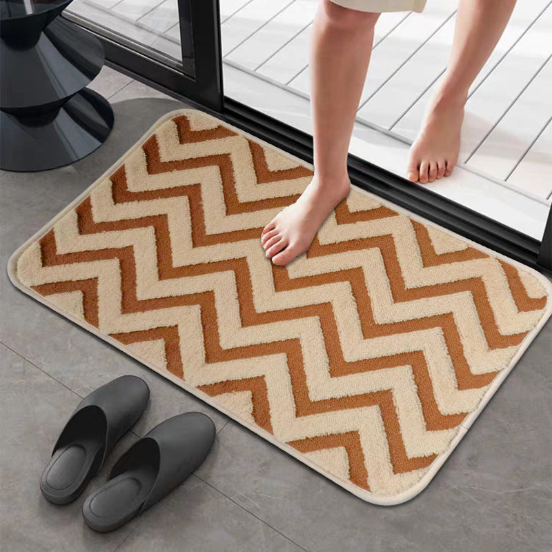 Chevron Pattern Anti-Slip Bath Mat Bowlift