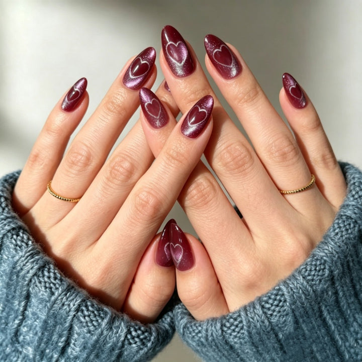 Artificial nails with modern night motif Bowlift