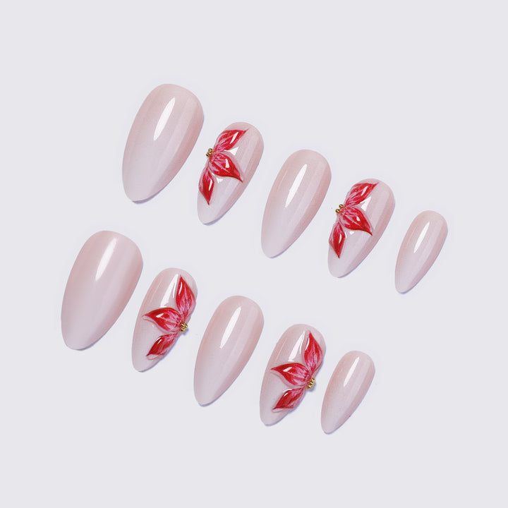 Artistic Floral Nail Decorations Bowlift