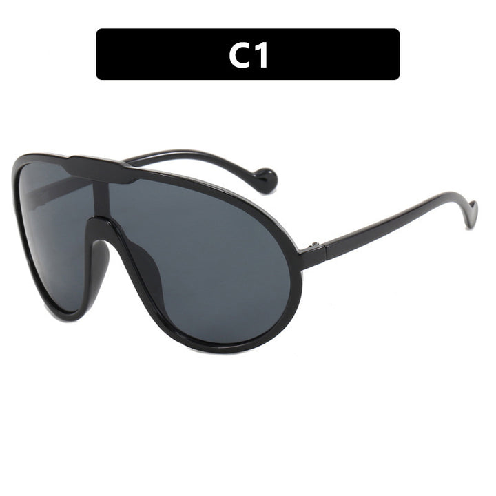 Women’s sporty sunglasses with wide frame and yellow lenses Bowlift