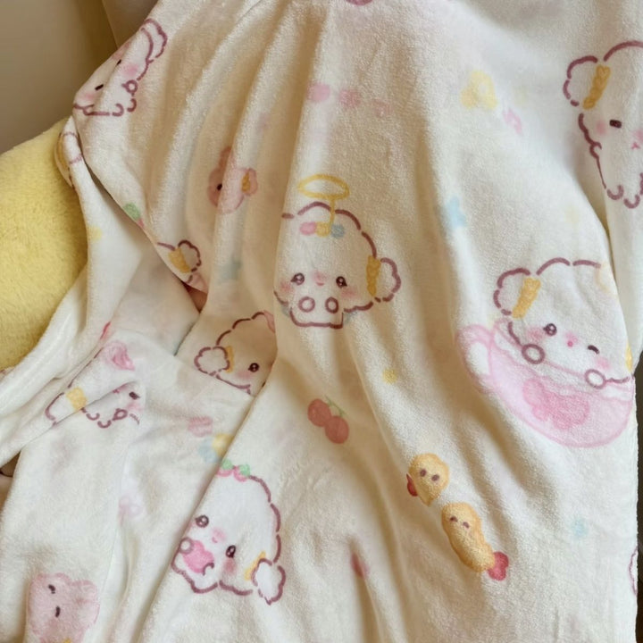 Cute Animal Print Plush Blanket