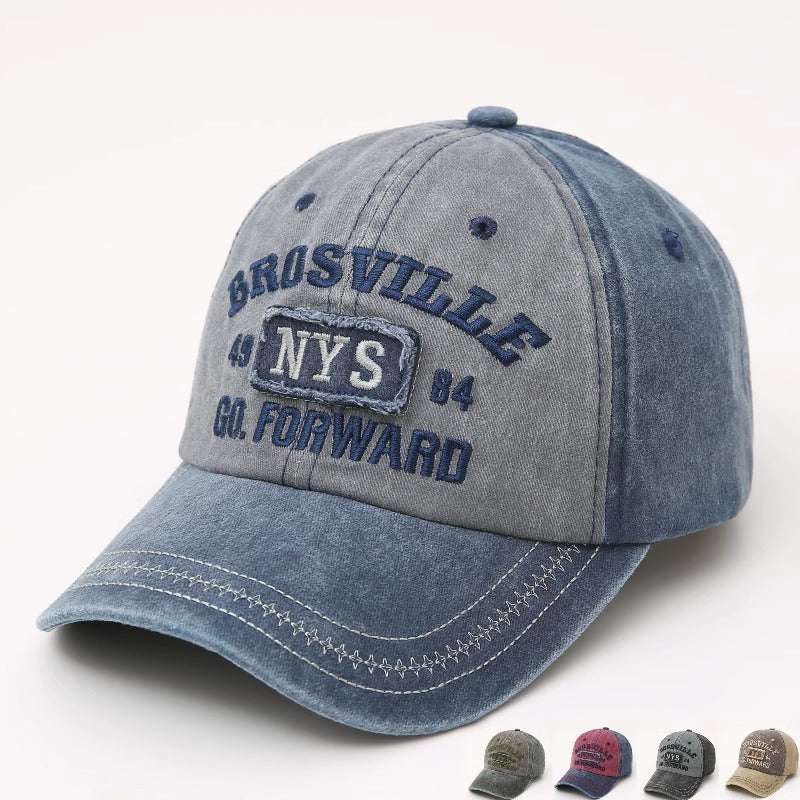 Men's Vintage-Inspired Distressed Baseball Cap Bowlift 1784188194