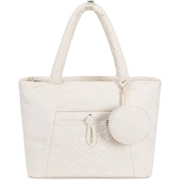 Padded everyday handbag with detachable cosmetic pouch Bowlift