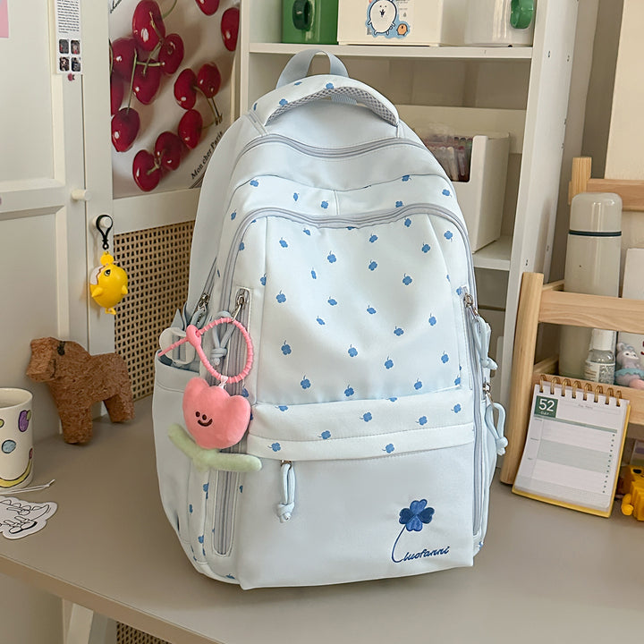 Playful Floral-Themed School Backpack Bowlift