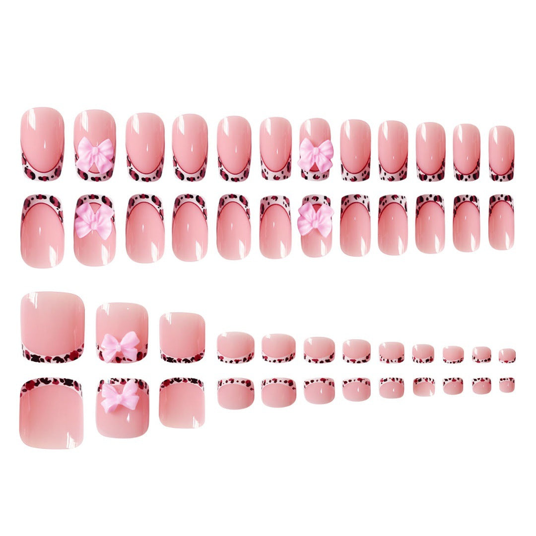 Artistic Nail Set with Bow Accents Bowlift
