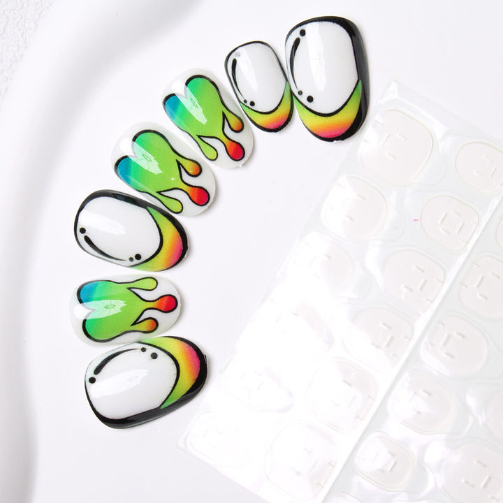Artistic Abstract Nail Art Bowlift