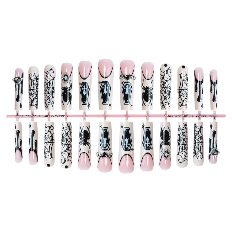 Gothic Style Press-On Nails Set Bowlift