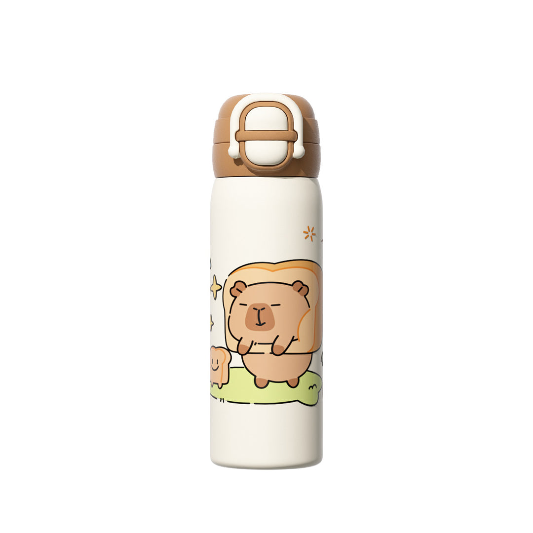 Ladies Insulated Drinking Bottle with Colorfully Designed Animal Motif Bowlift
