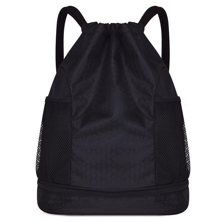 Lightweight Hexagonal Pattern Drawstring Backpack Bowlift