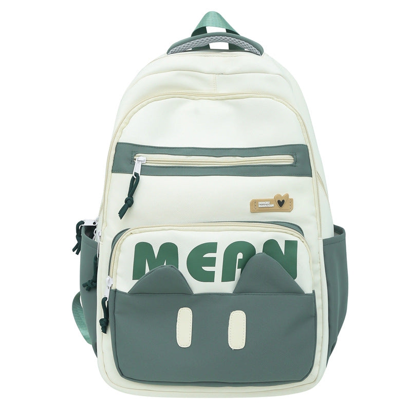 Cute Cat Ears School Backpack Bowlift