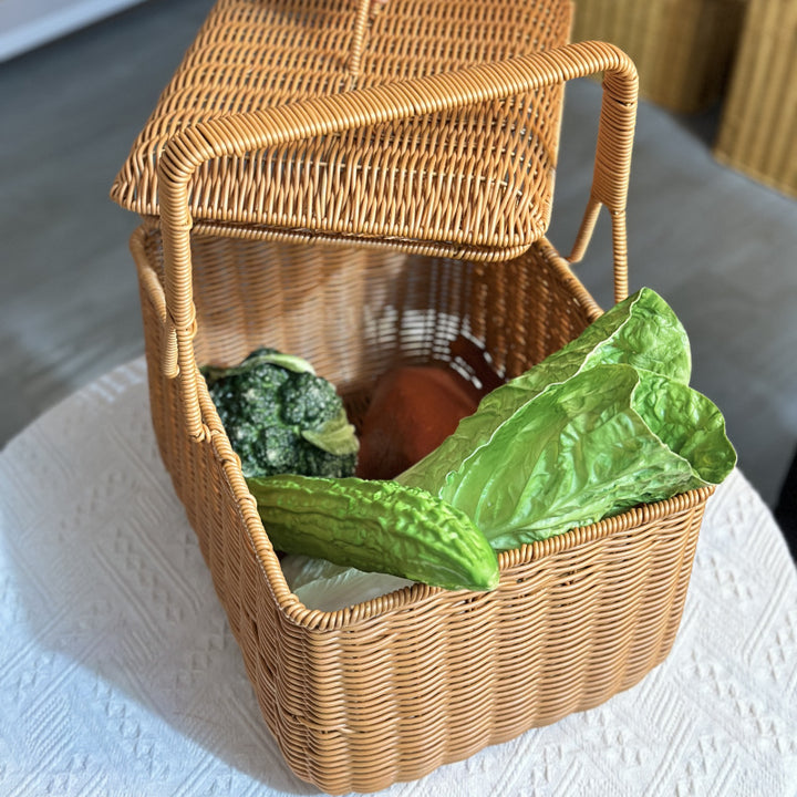 Natural Woven Market Basket Bowlift