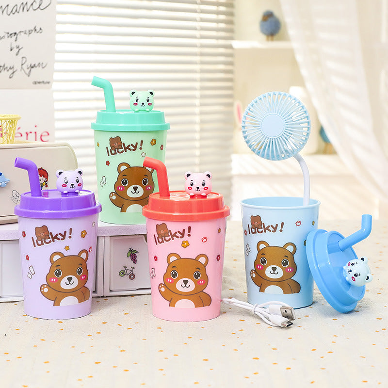 Women’s drinking cup with integrated straw and playful animal design Bowlift
