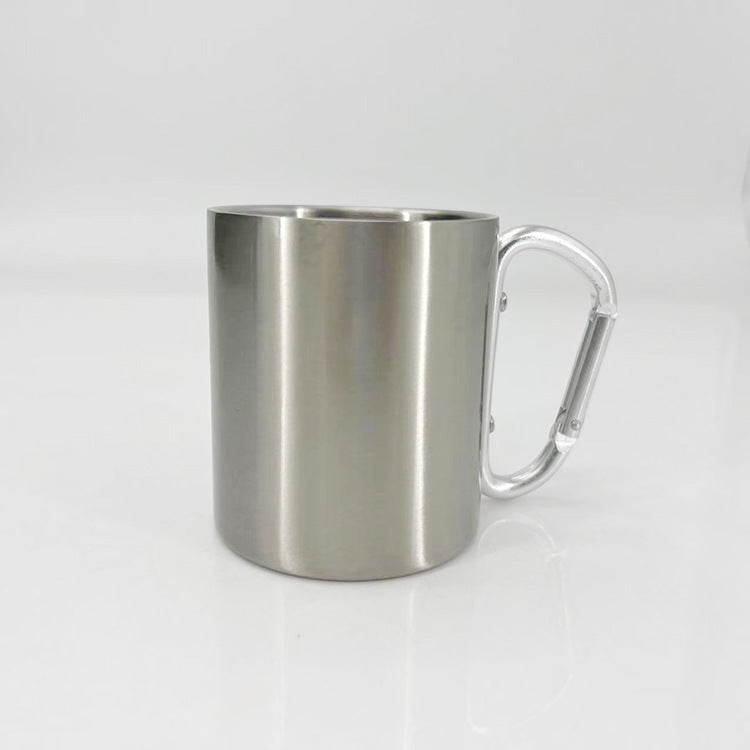 Women High-Quality Stainless Steel Drinking Cup with Carabiner Handle Bowlift