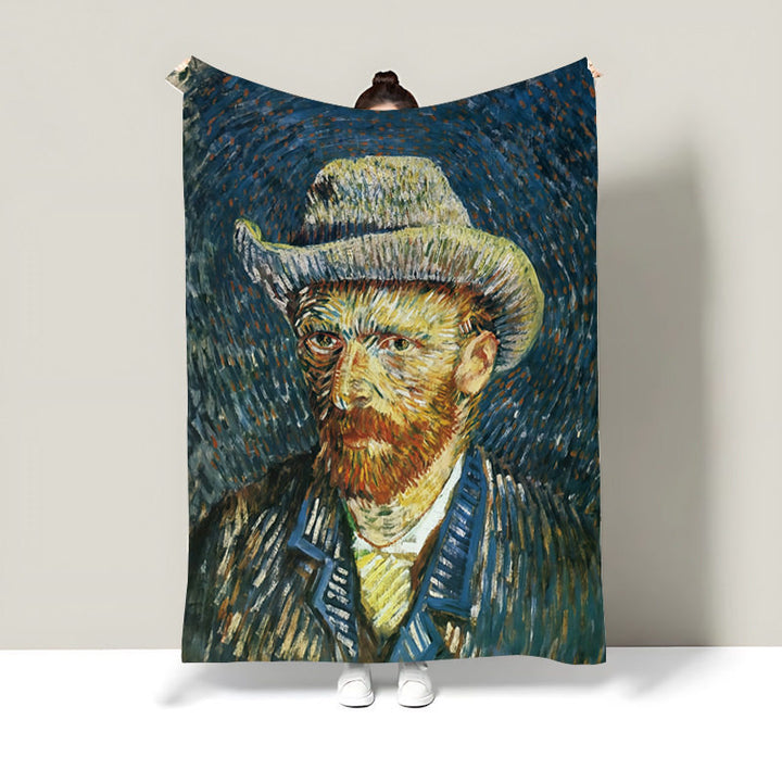 Artistic Floral Print Throw Blanket