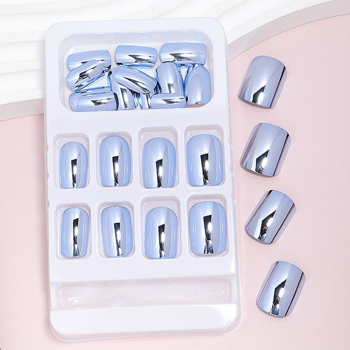 Metallic Finish Press-On Nail Set Bowlift