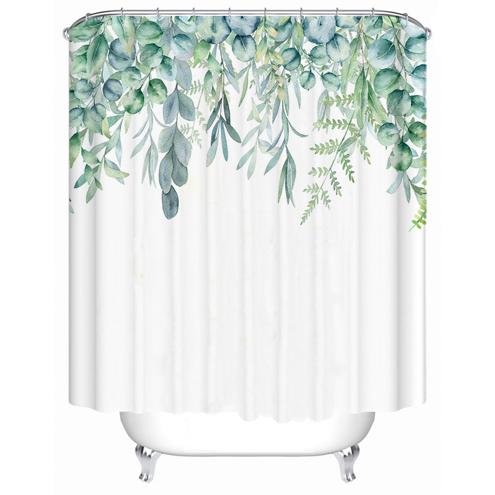 Leafy Botanical Shower Curtain Bowlift