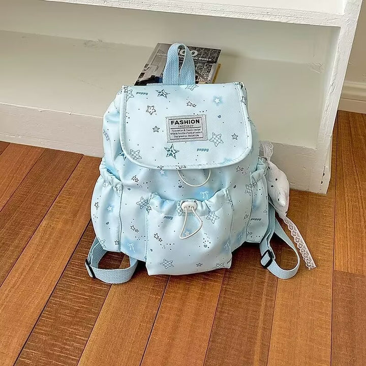Stylish Star-Printed Backpack