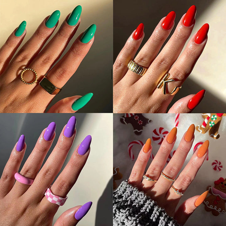 Artful nail designs with a matte finish and elegant stiletto shape Bowlift