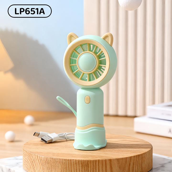 Women Portable Hand Fan with Cute Snail Design Bowlift