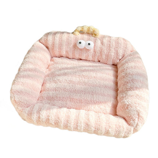 Plush Cartoon-Inspired Dog Bed