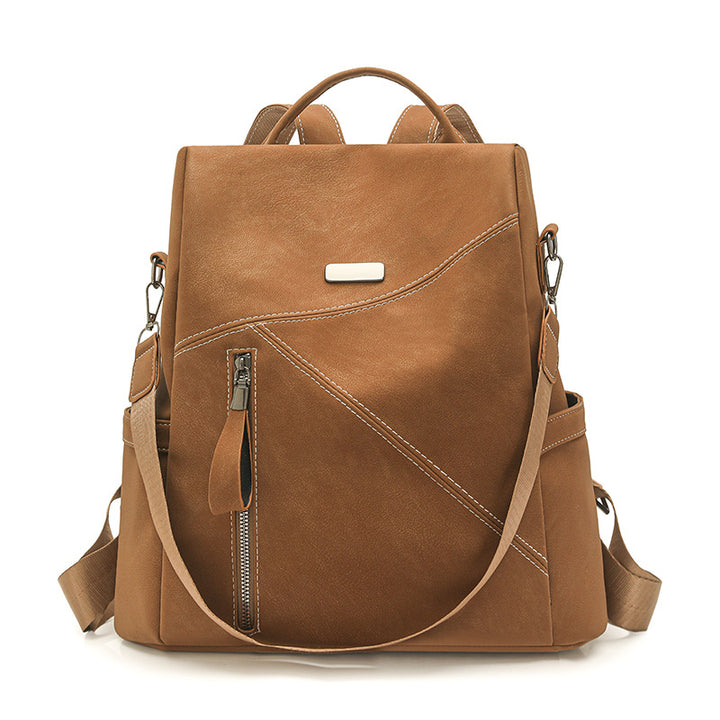 Stylish Multi-Functional Leather Backpack Bowlift