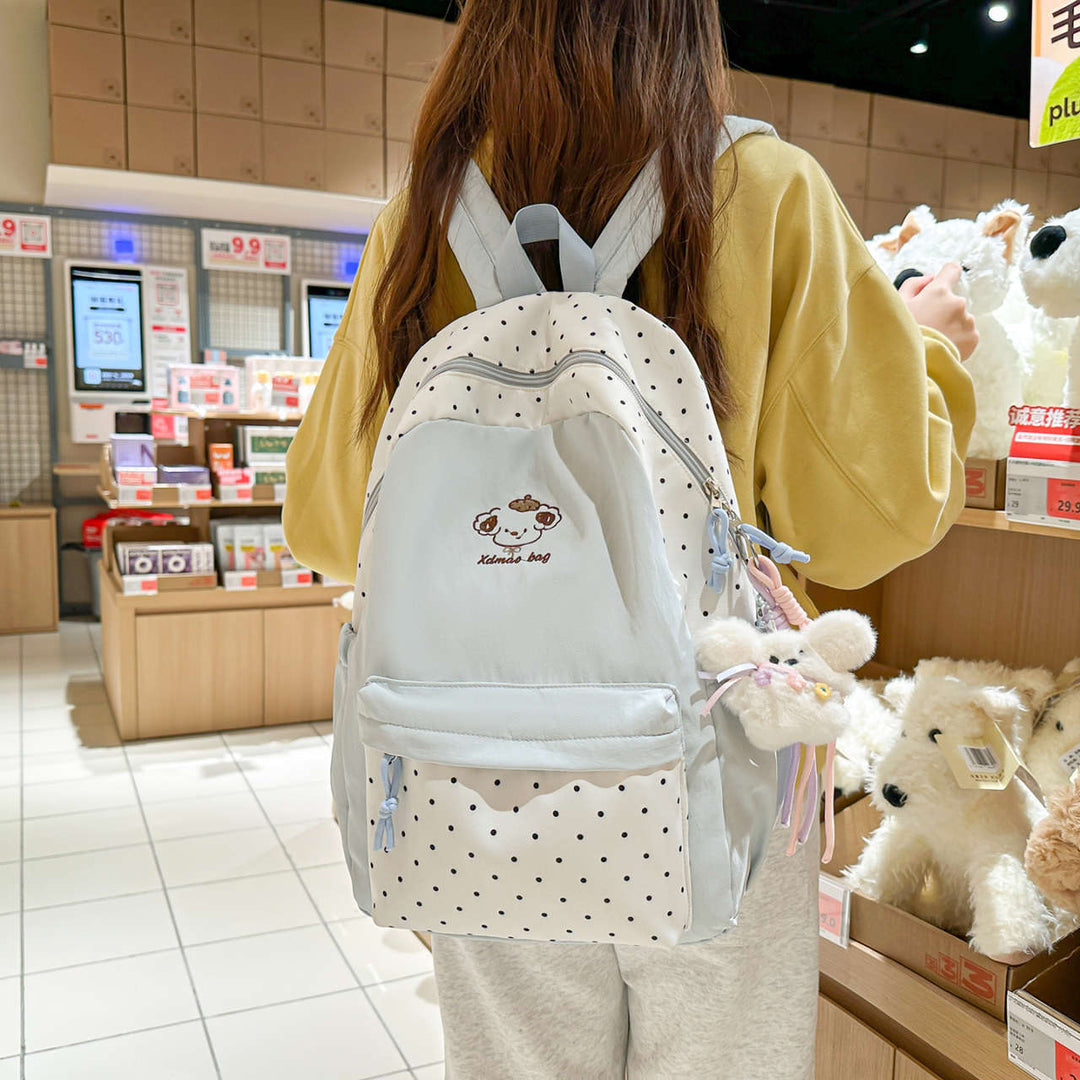 Playful Polka Dot Backpack Bowlift