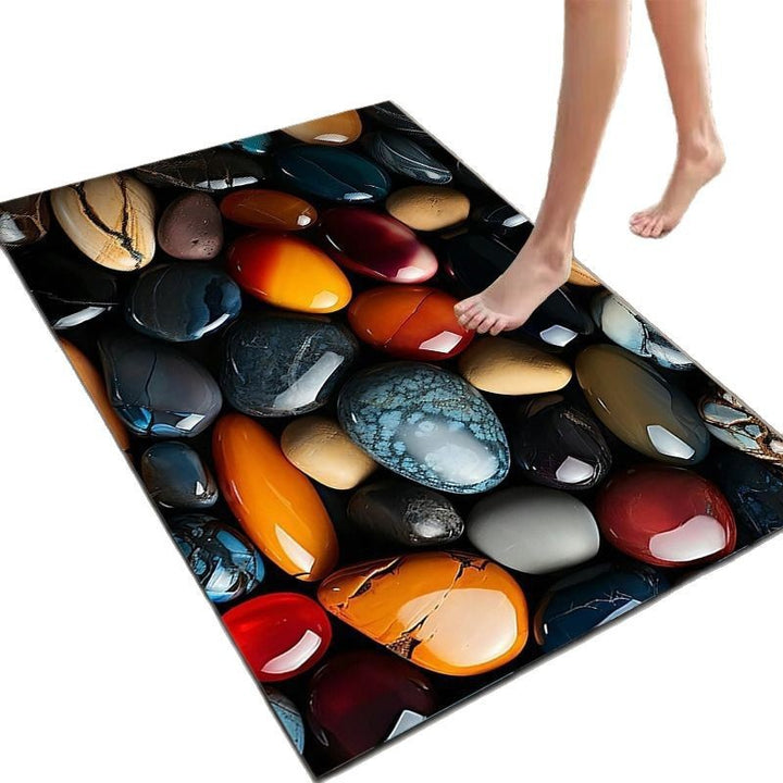 Textured Stone Print Area Mat Bowlift