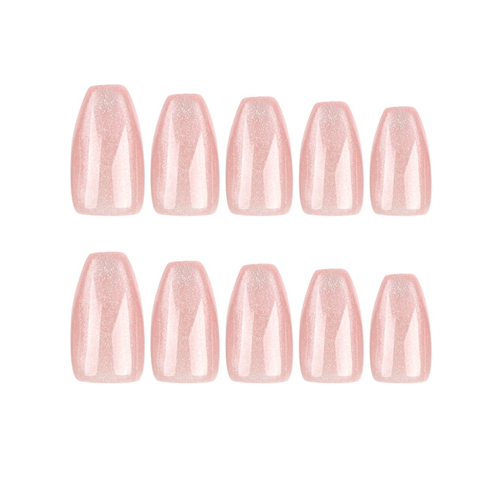 Glamorous artificial nails with glitter and ombre design Bowlift