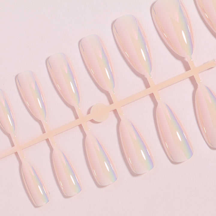 Iridescent Press-On Nail Set Bowlift